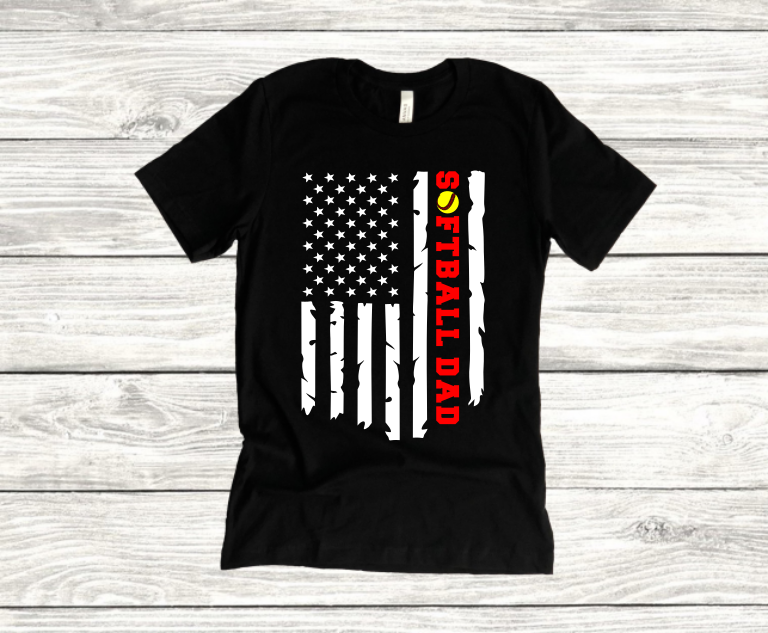Tattered Flag Softball Dad