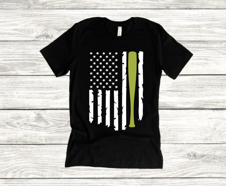 Tattered Flag Softball Bat