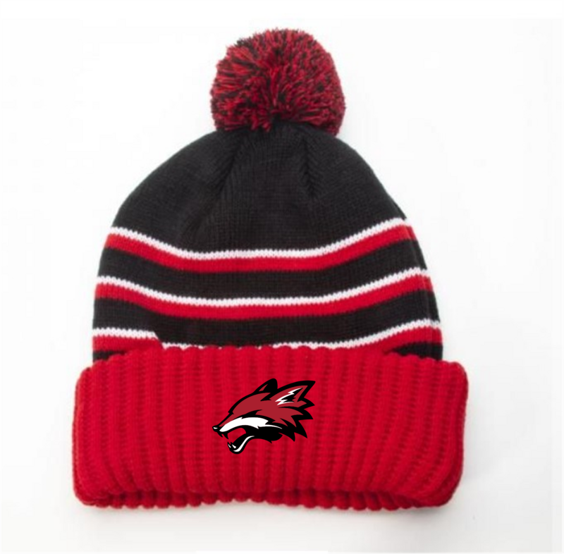 Pom Knit Beanie w/ cuff