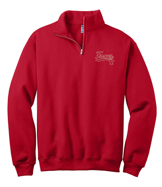Foxes (Y) - 1/4 Zip Collar Sweatshirt