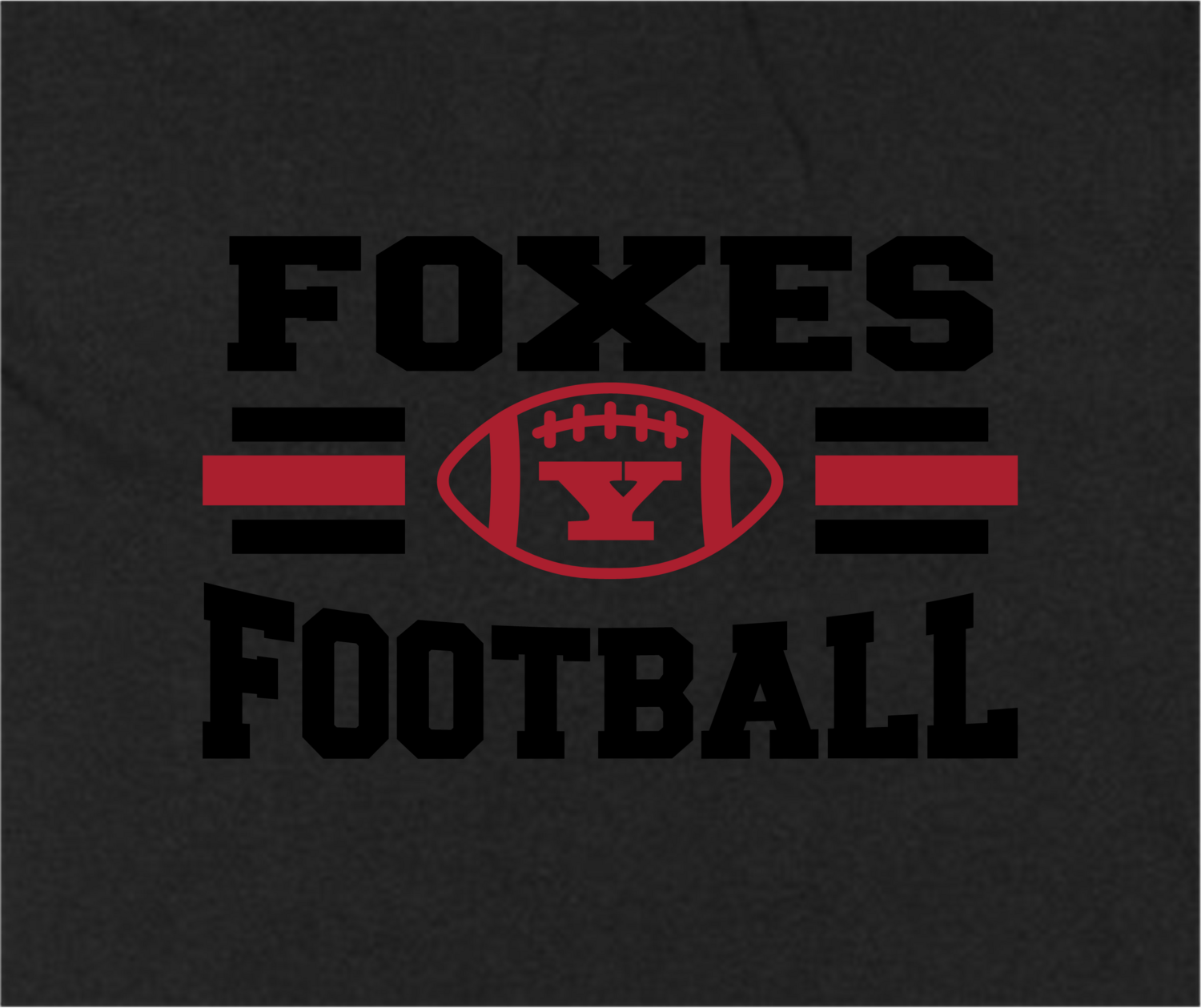 Foxes Football I - Long Sleeved Tee, Color: Black