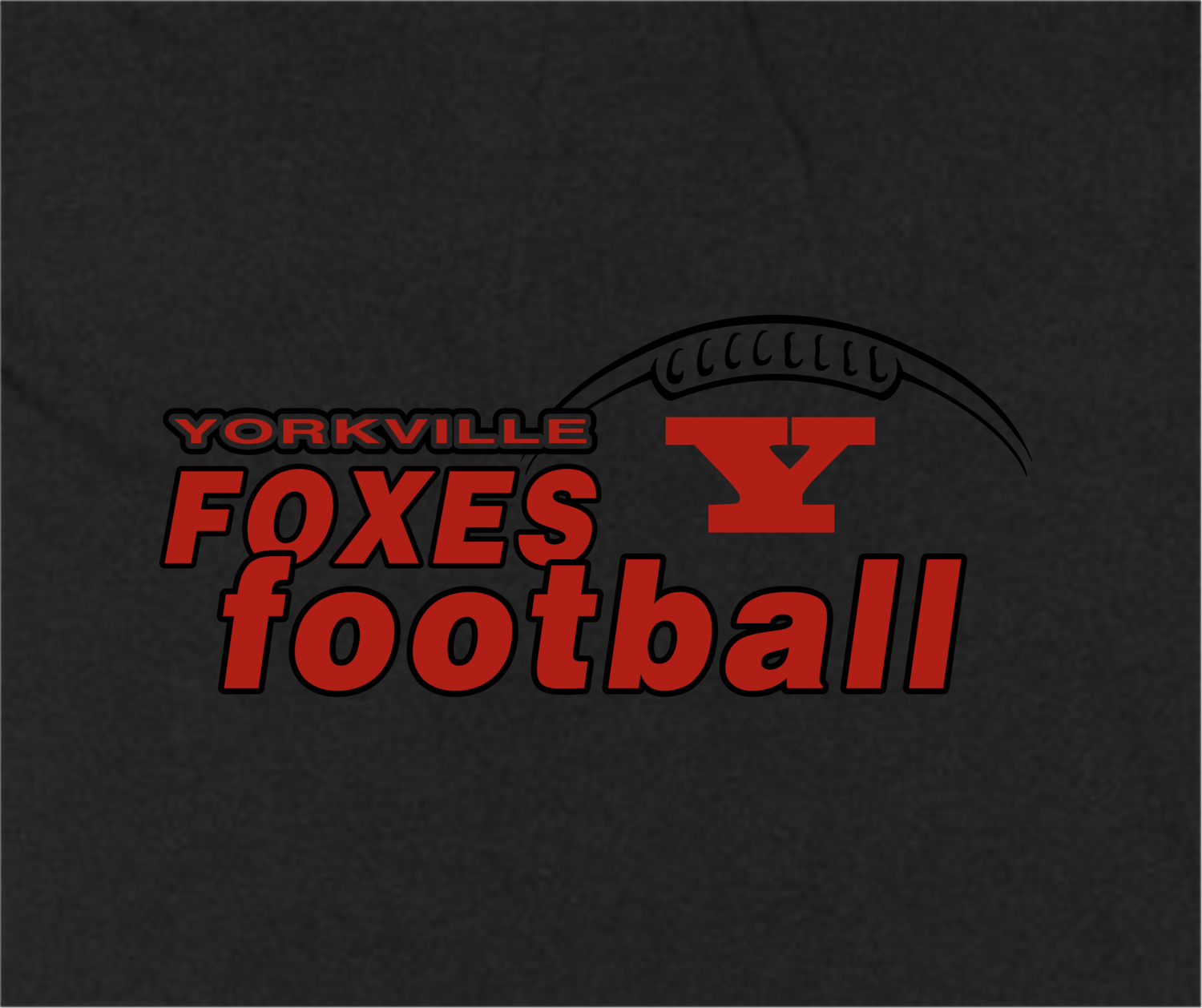 Foxes Football II - Crewneck, Color: Black