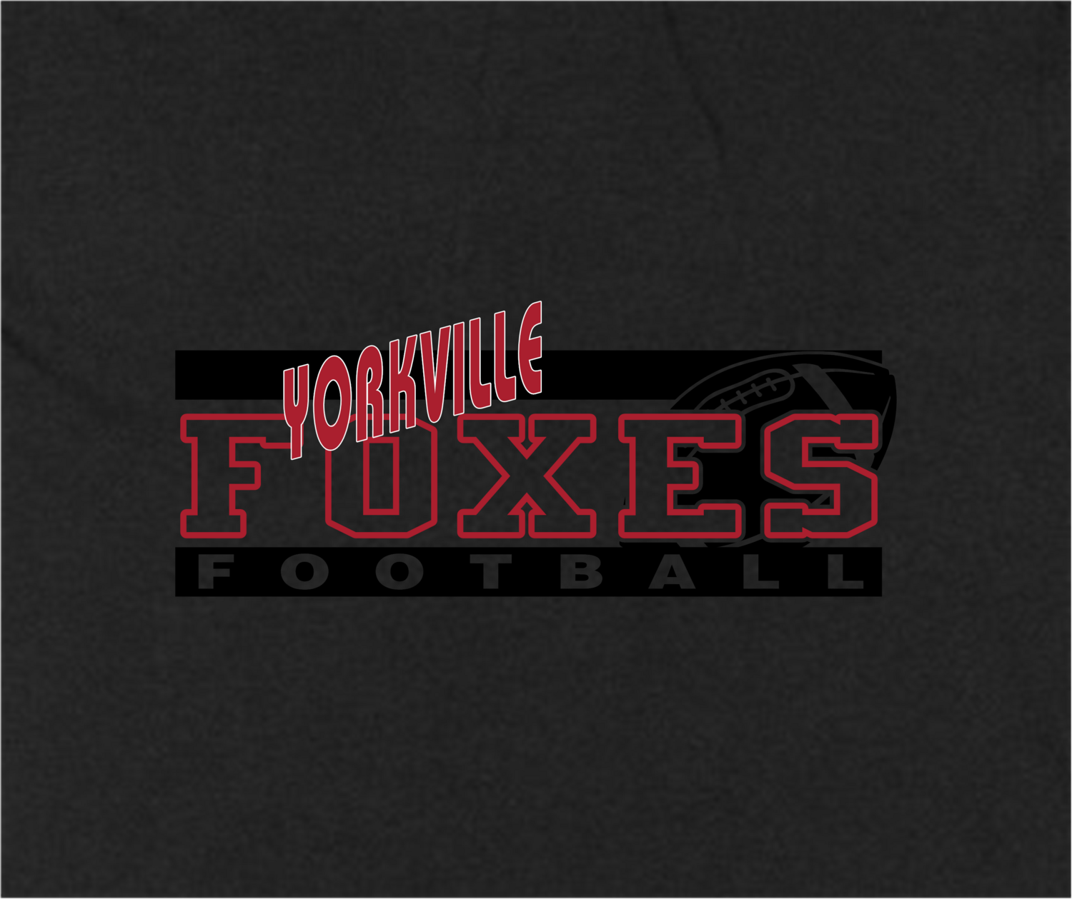 Foxes Football III - Soft Cotton Hoodie, Color: Black