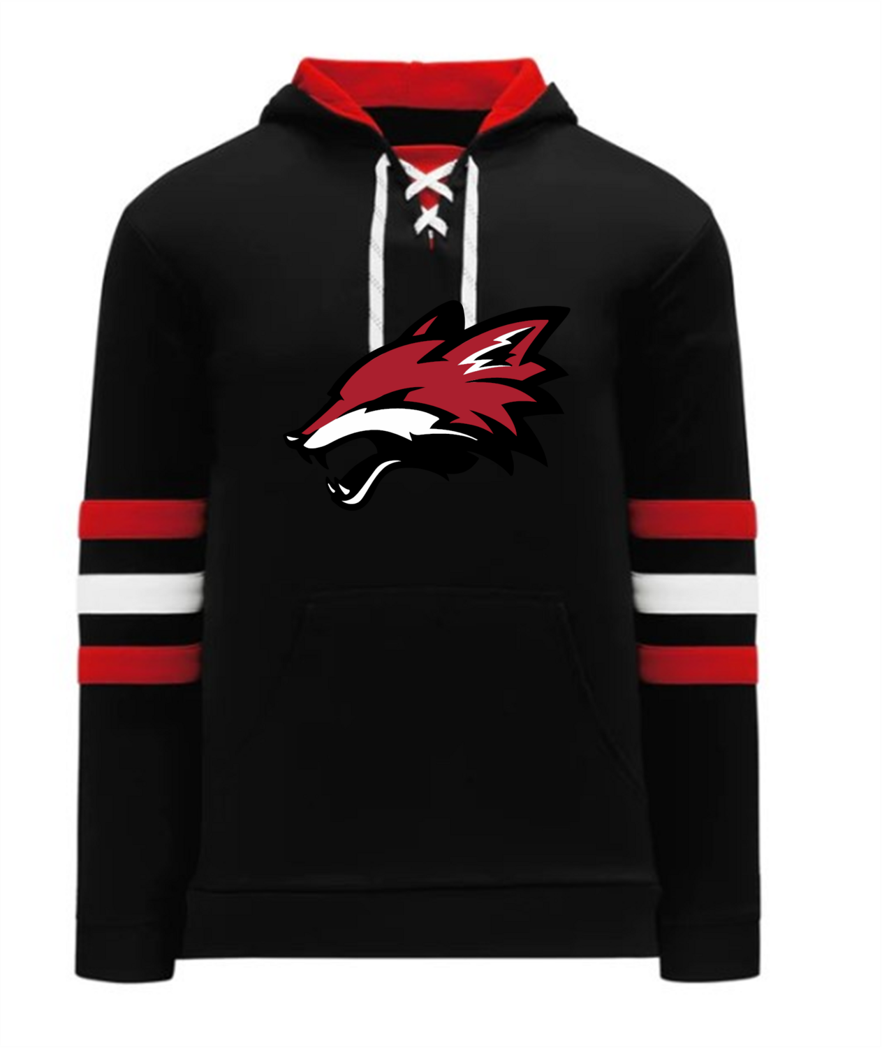 Fox Head - Hockey Hoodie, Color: Black