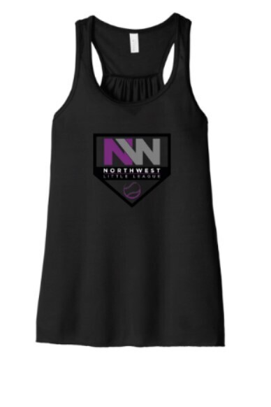 Ladies Flowy Tank, Color: Black