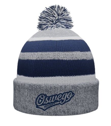 Knit Fold Over Pom-Pom Beanie