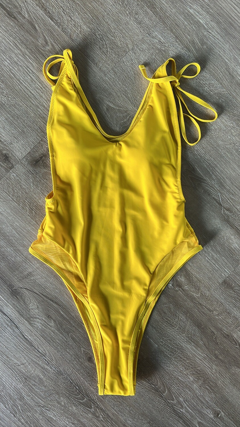 Tie Yellow Swimsuit 