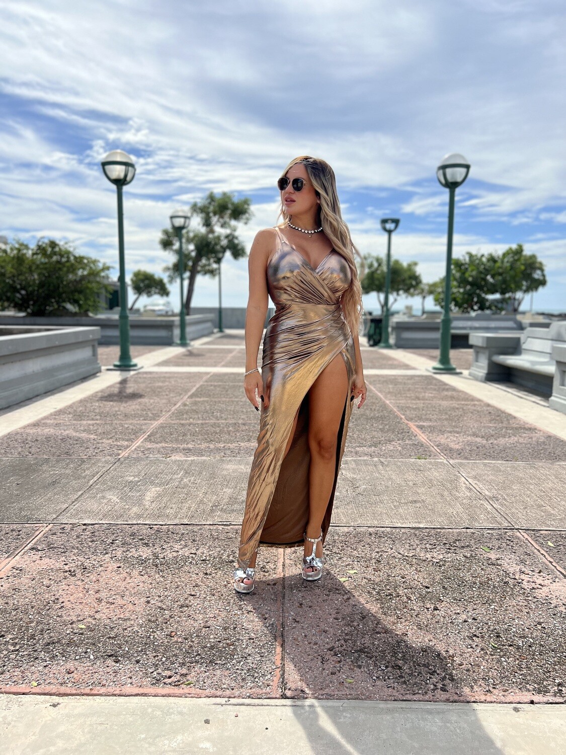 Metallic Bronze Maxi