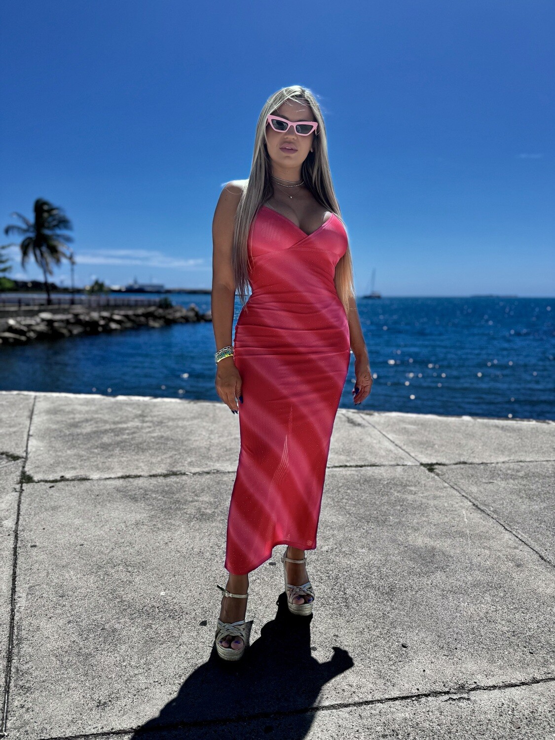 Pink Halter Maxi