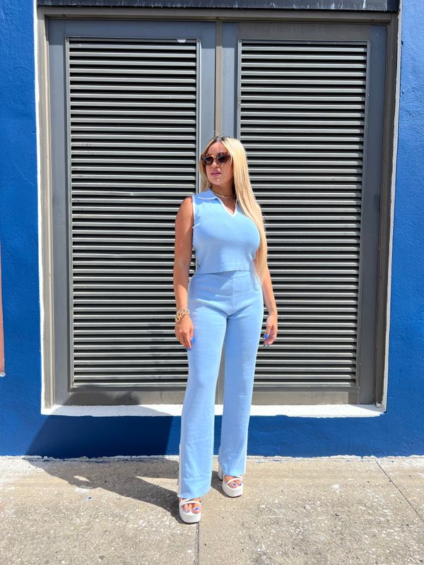 Baby Blue n White Set