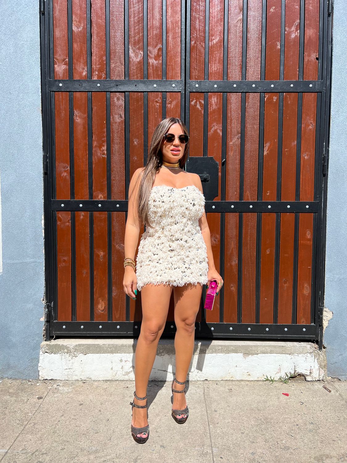 Champagne Feather Dress