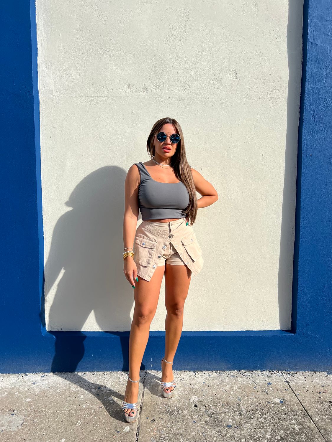 Taupe Skort