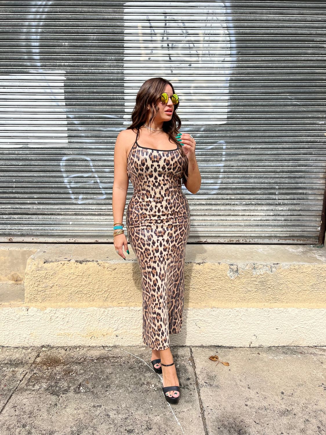 Leopard Sequin Maxi