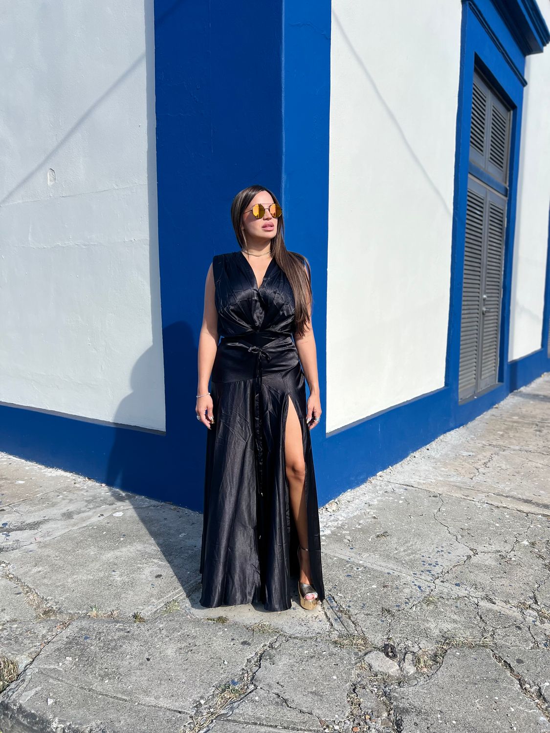 Satin Black Gown