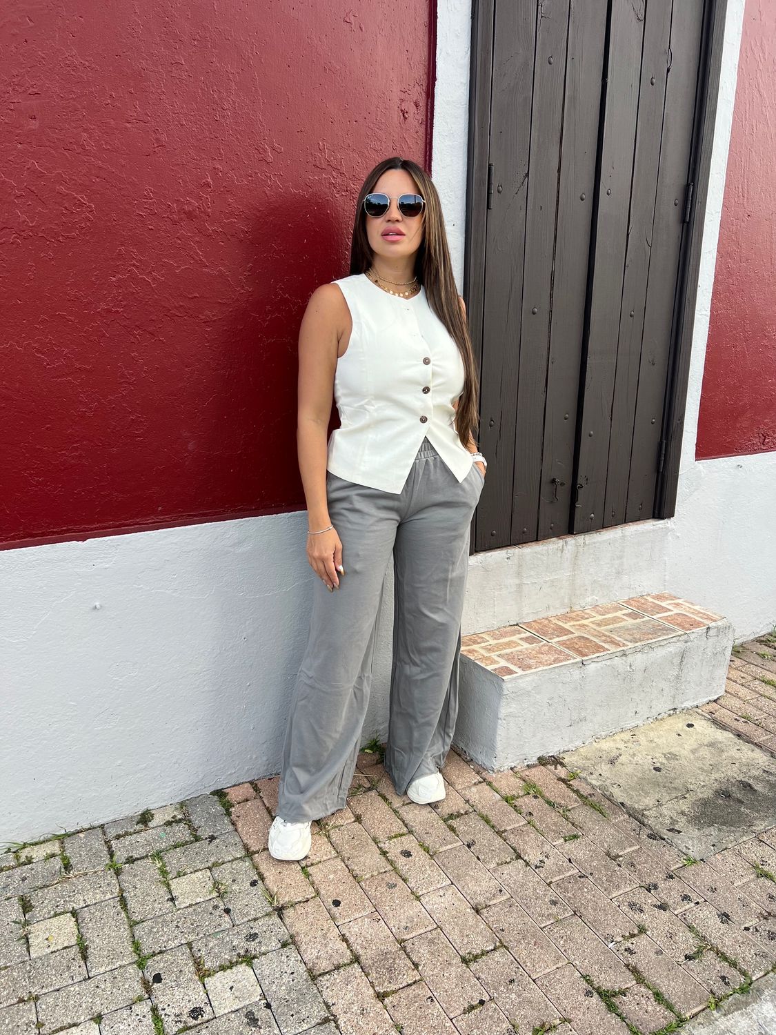 Cement Wide Pants