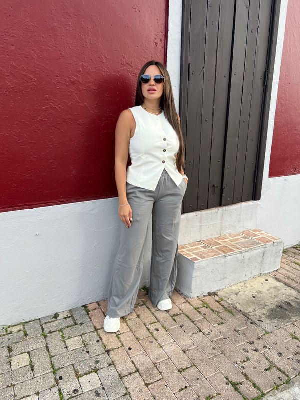 Cement Wide Pants