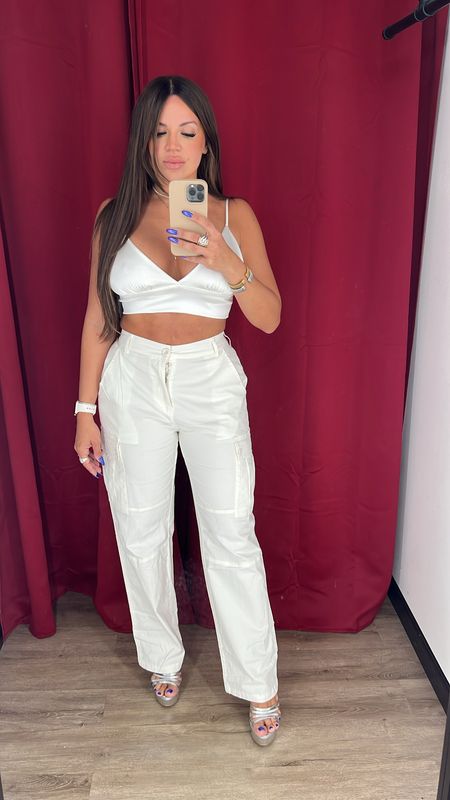 White Cargo Pant
