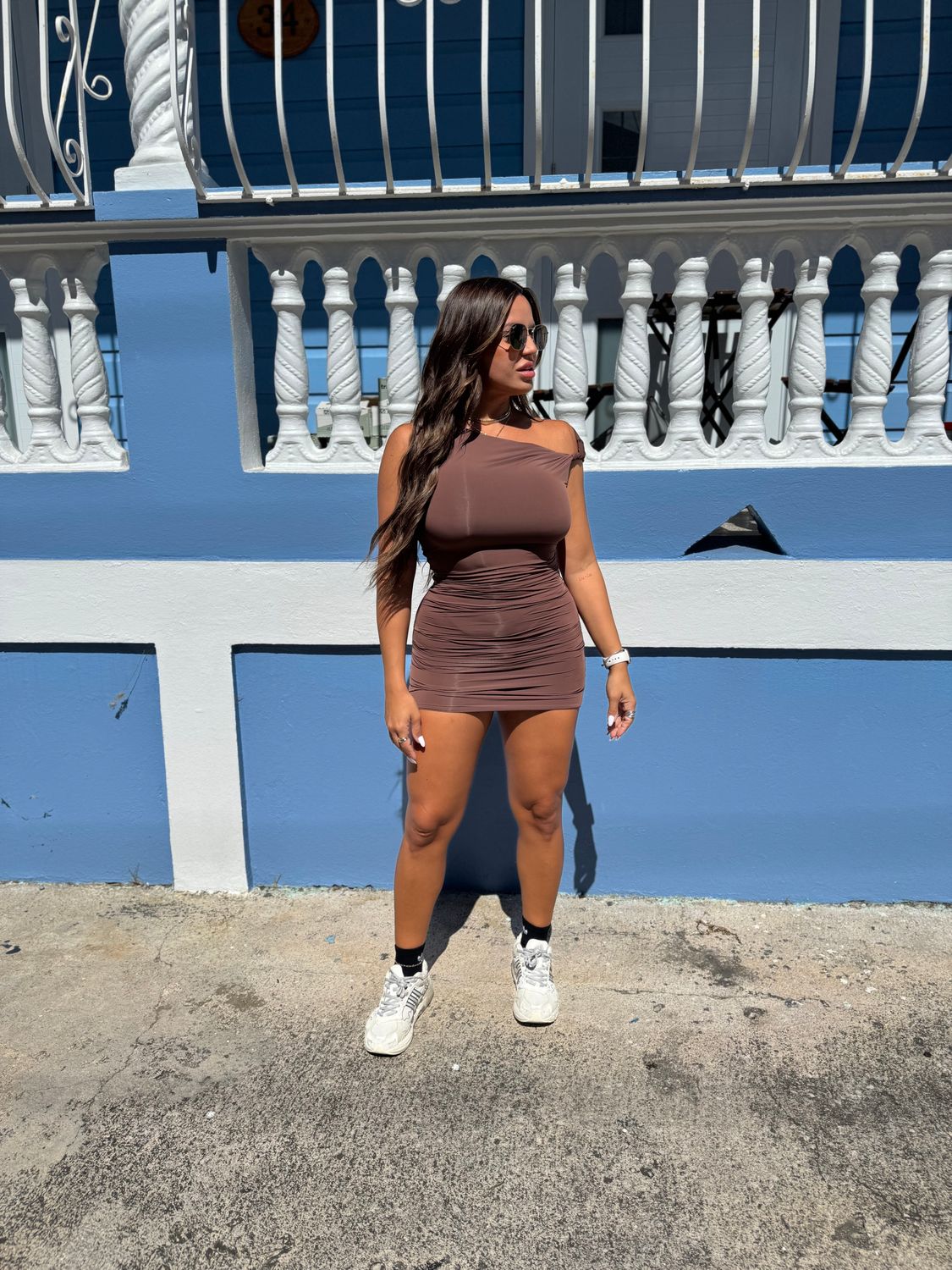 Twist OS Brown Dress