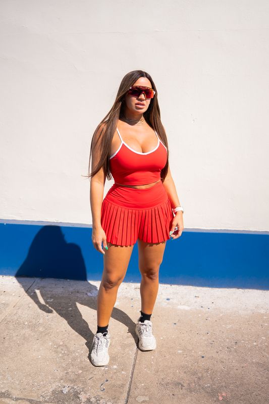 Tennis Skort Red Set