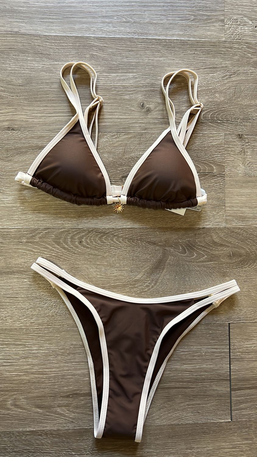 Brown n Beige Swimsuit 