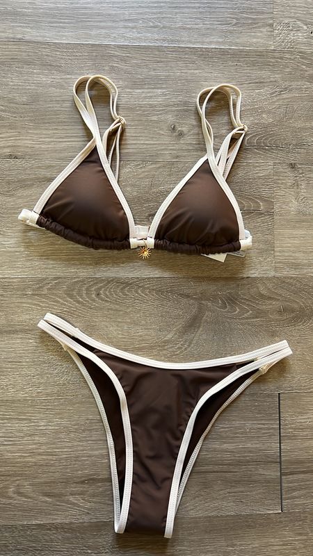 Brown n Beige Swimsuit 