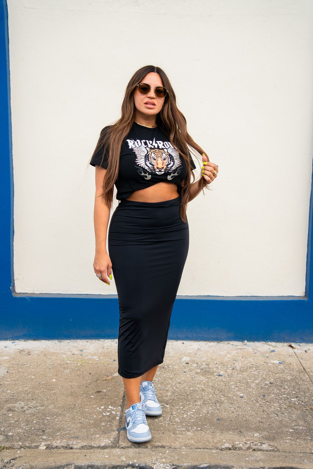 Black Tiger Cropped Tshirt