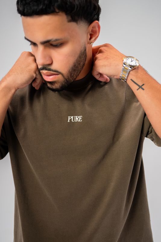PURE Brown OS Logo Tshirt