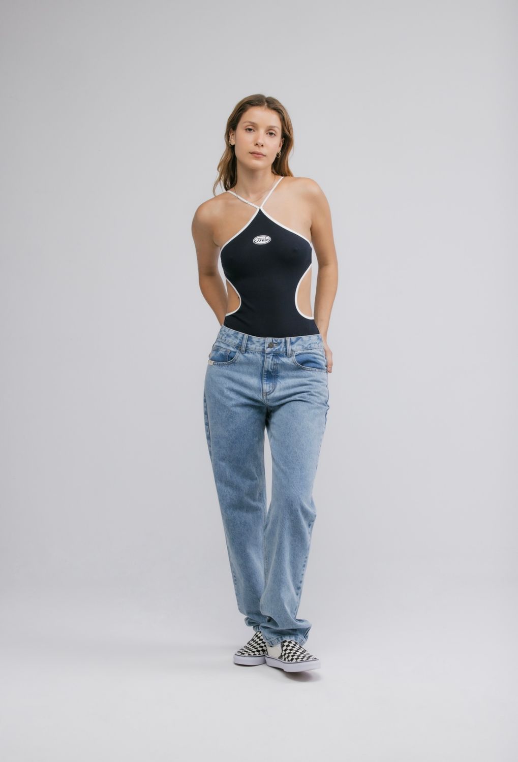 TRUE Lounge CutOut Bodysuit- Navy