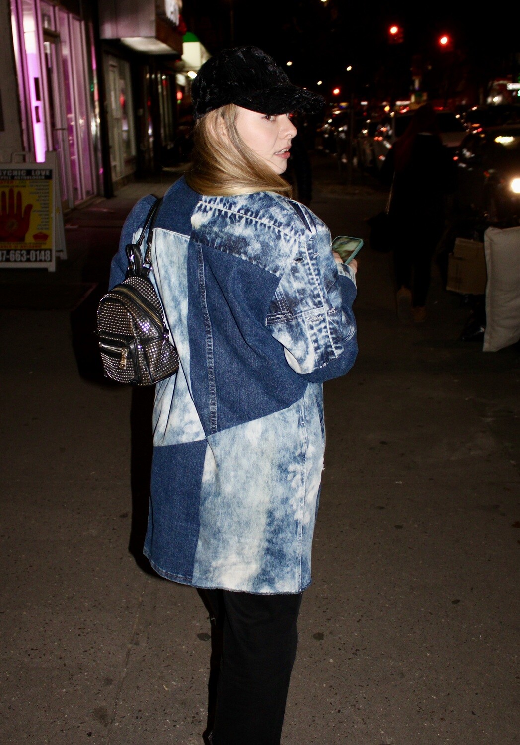 Indigo Blocked Long Jacket