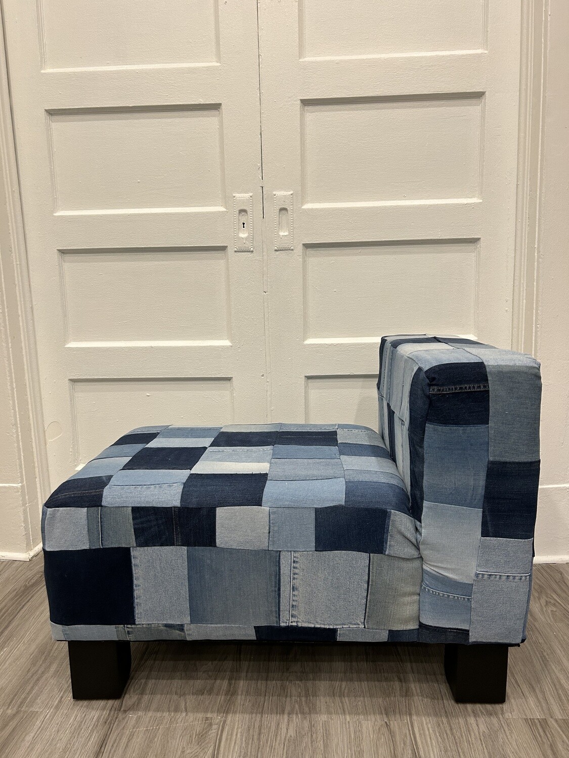 Reupholstered Up-cycled Denim Chair