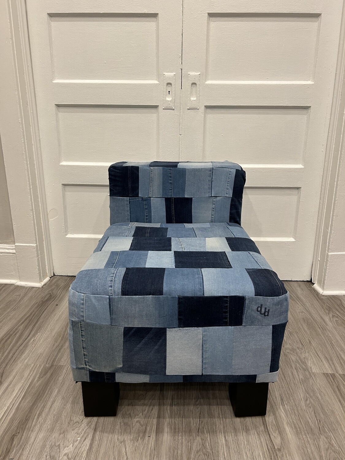 Reupholstered Up-cycled Denim Chair