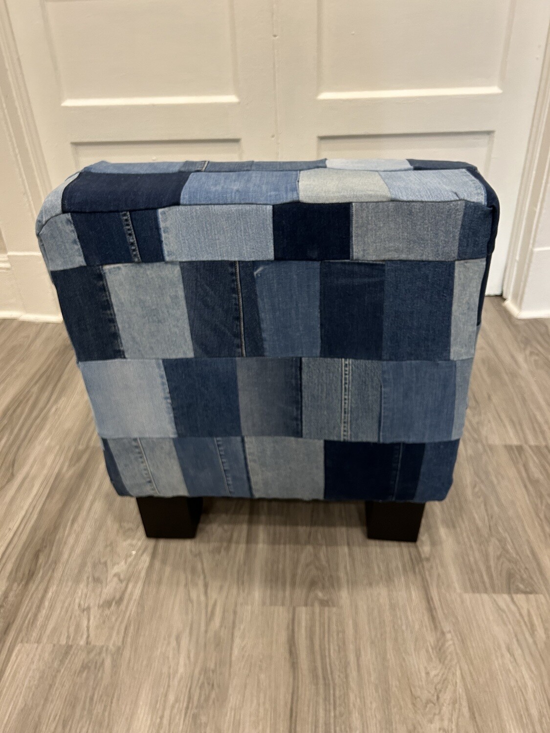 Reupholstered Up-cycled Denim Chair