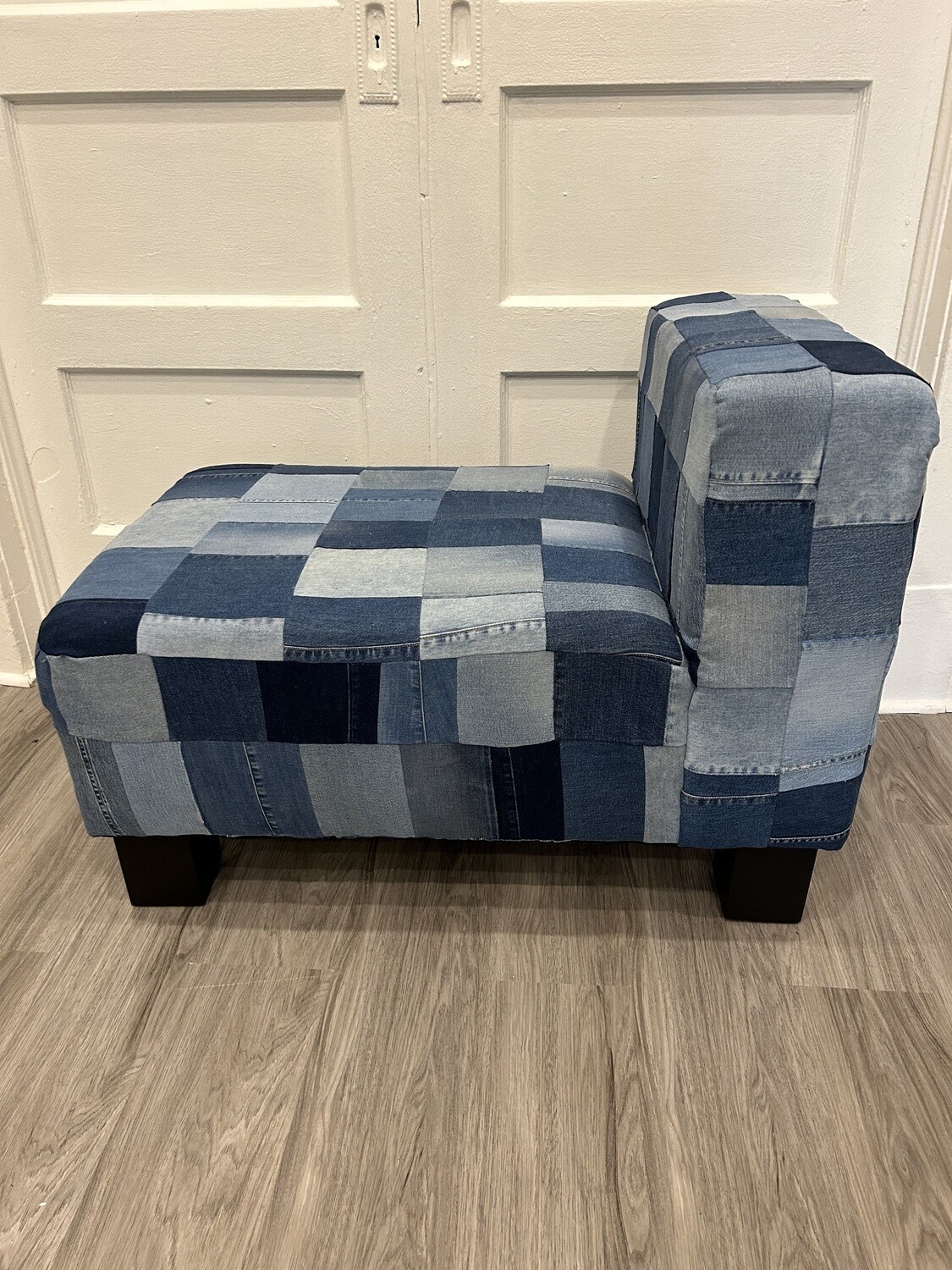 Reupholstered Up-cycled Denim Chair