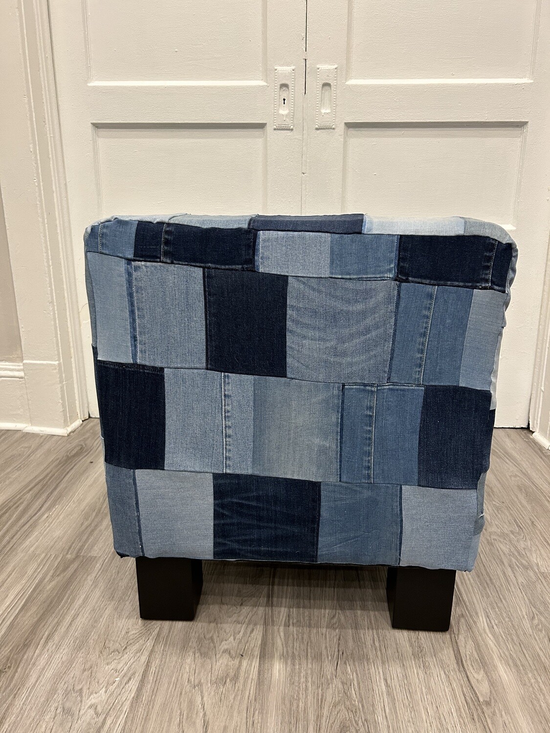 Reupholstered Up-cycled Denim Chair