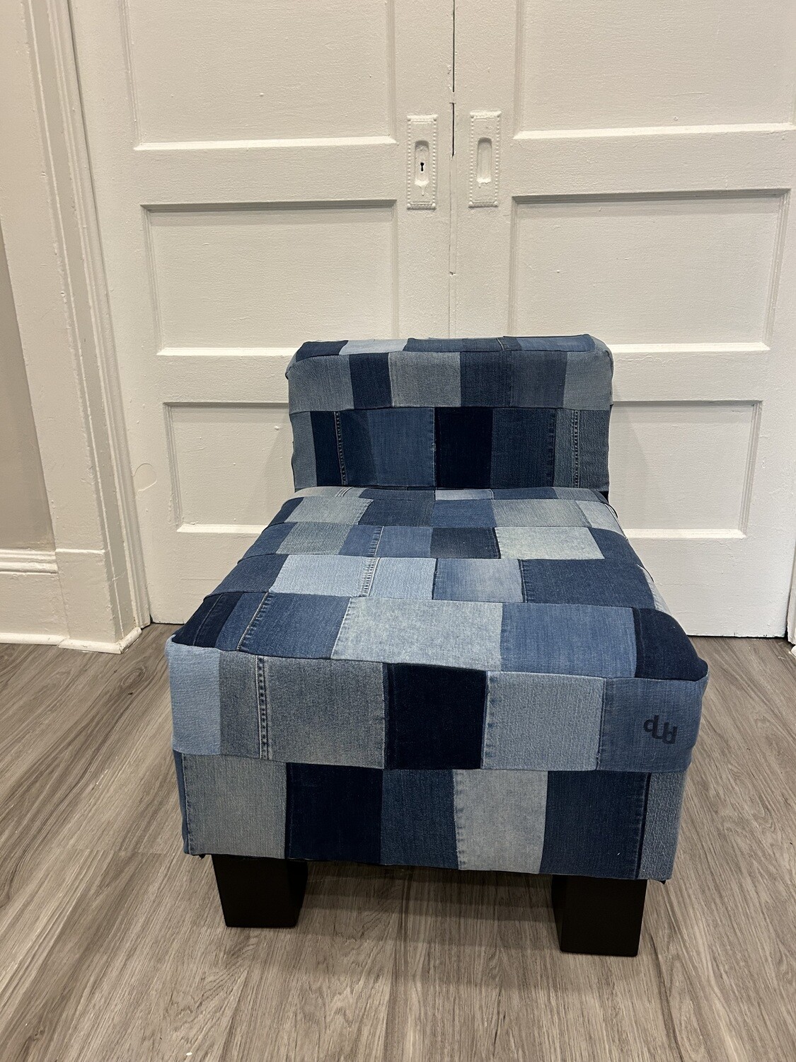 Reupholstered Up-cycled Denim Chair