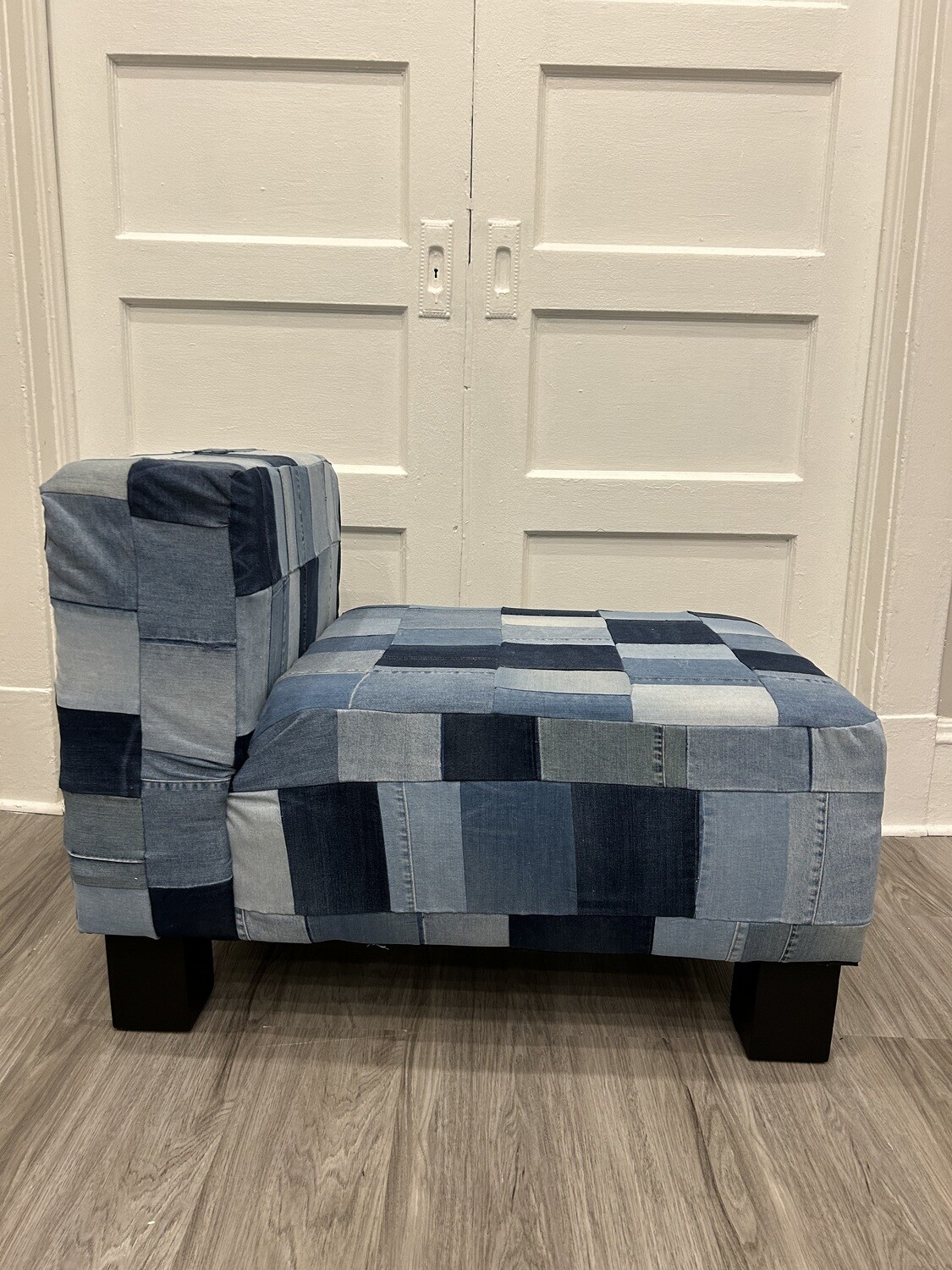 Reupholstered Up-cycled Denim Chair