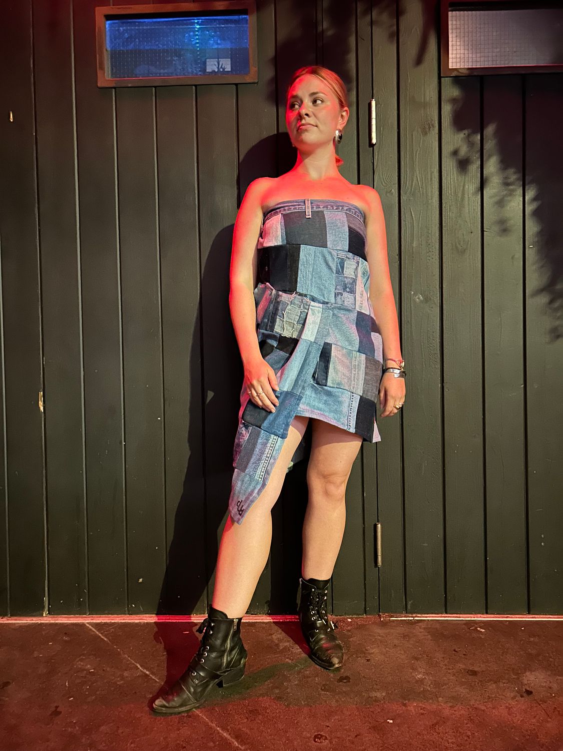 Scrappy Asymmetrical Wrap Dress