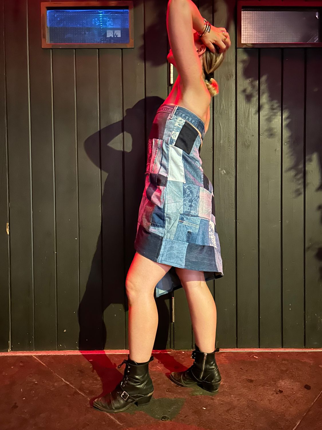 Scrappy Asymmetrical Wrap Dress