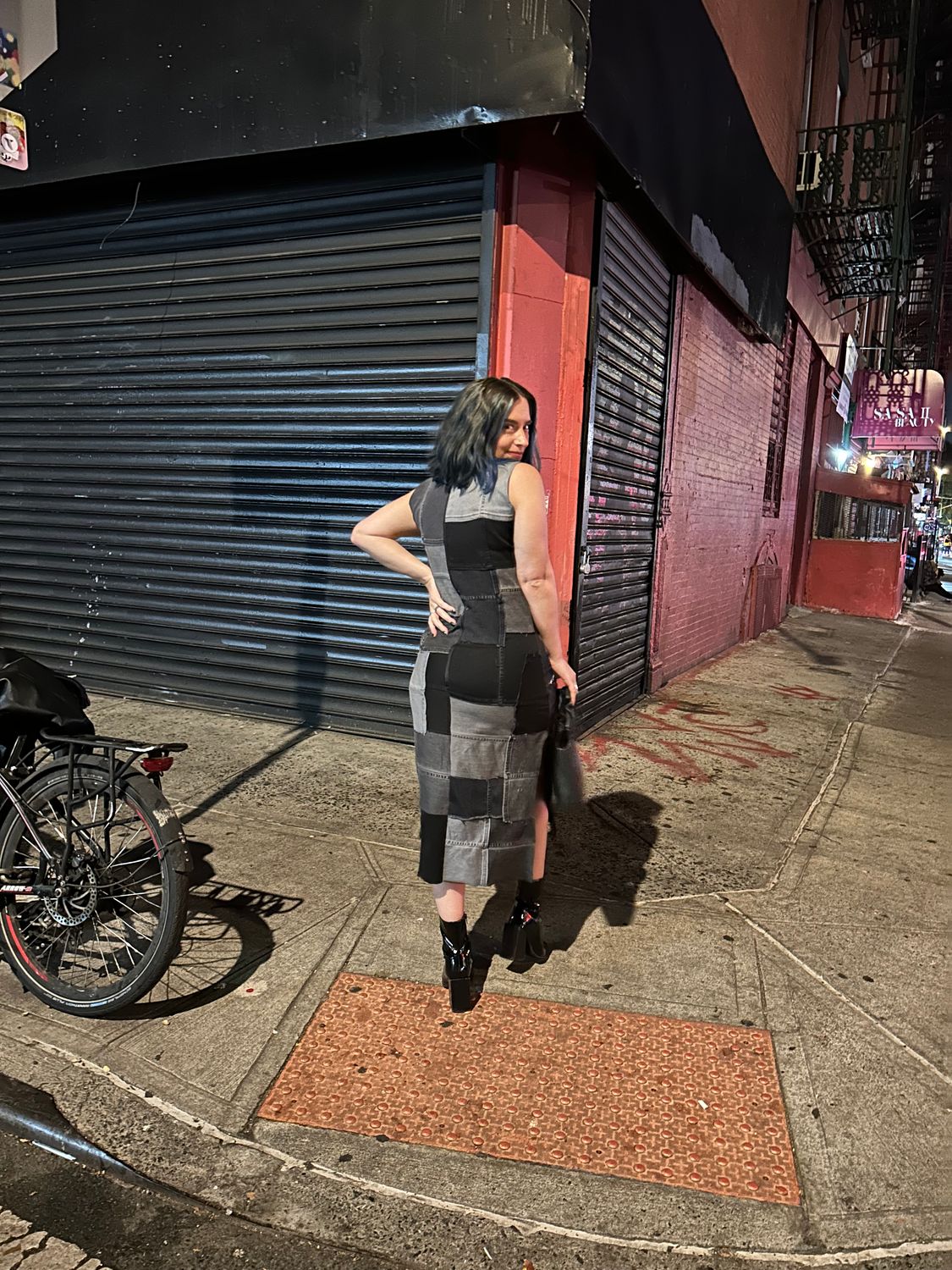 Shades of Grey Patchwork Dress
