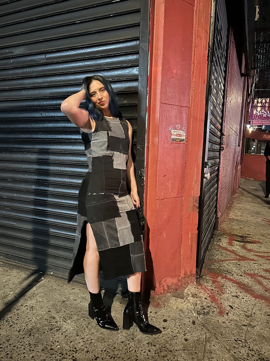 Shades of Grey Patchwork Dress