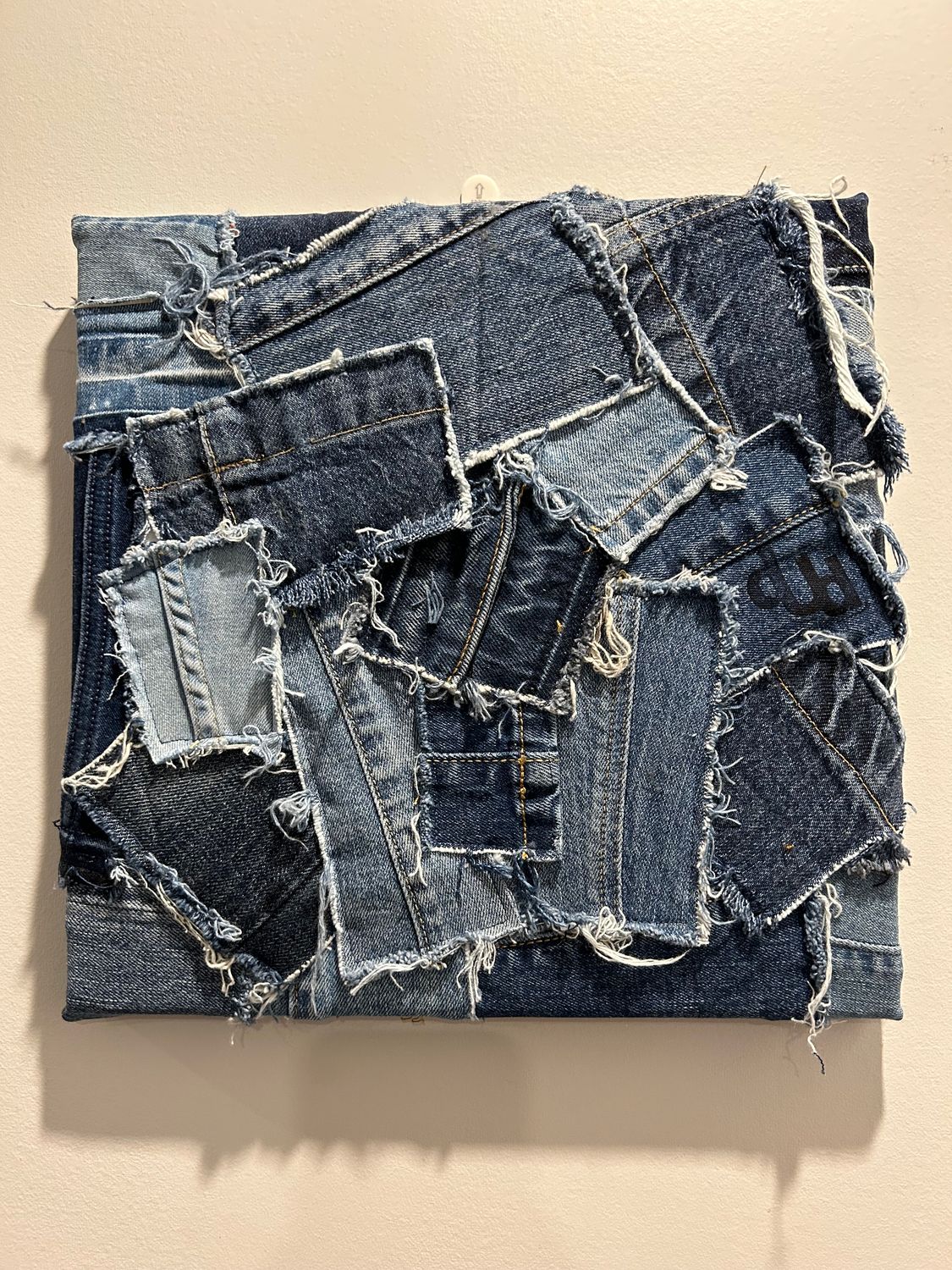 Frayed Seams Square Canvas