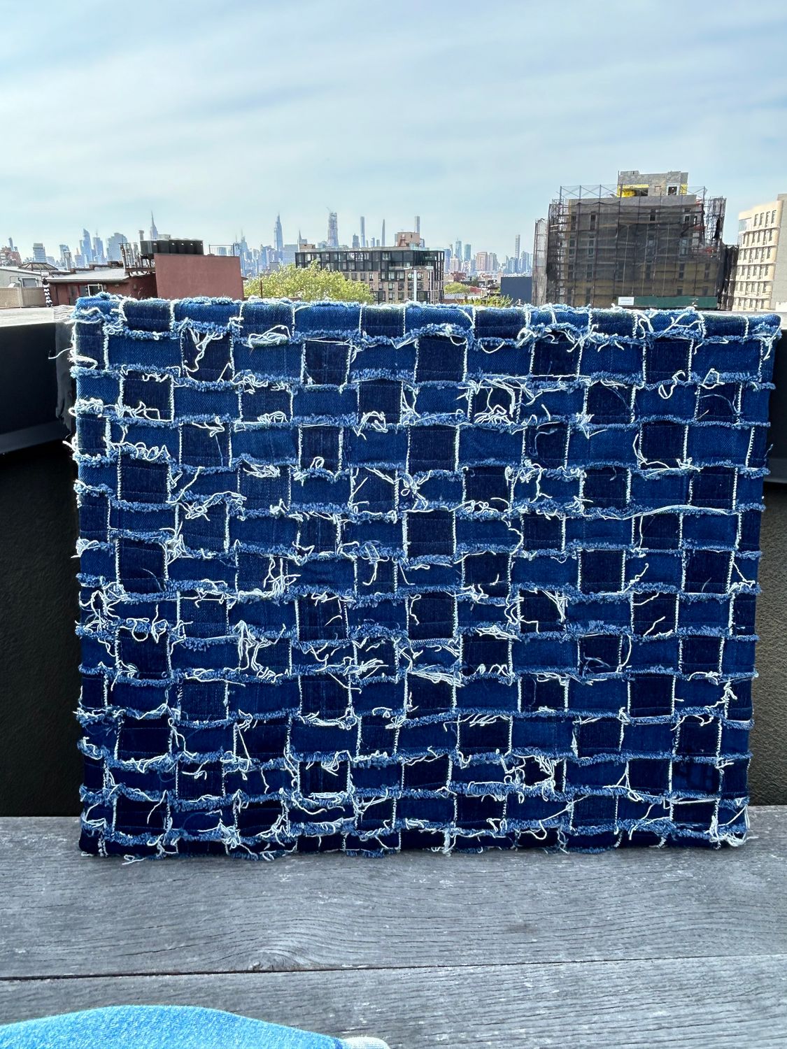 Weaved Blues Canvas
