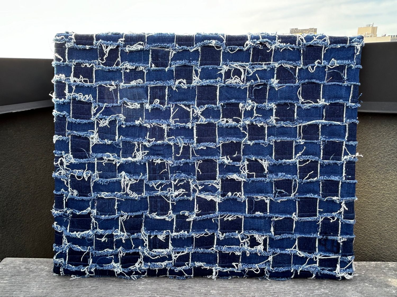 Weaved Blues Canvas