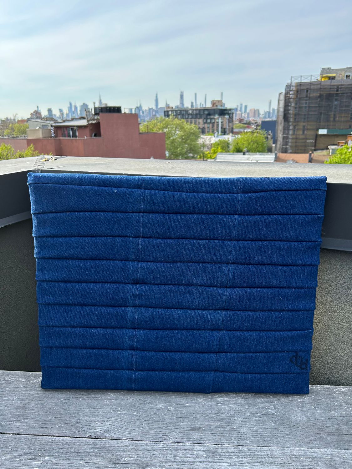 Pleated Indigo Canvas