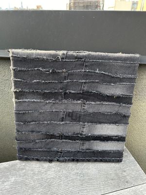 Black Stripe Textured Canvas
