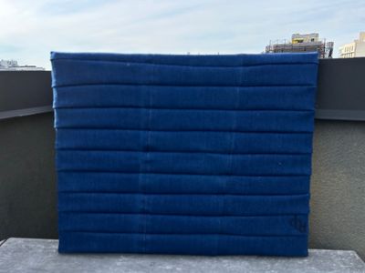 Pleated Indigo Canvas