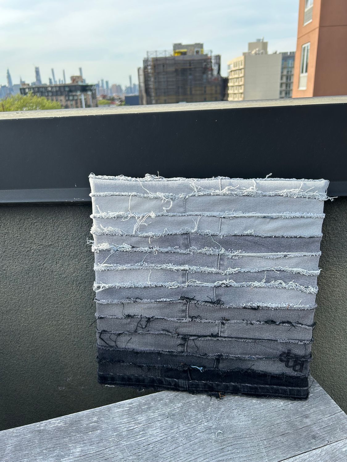 Ombré Stripe Textured Canvas
