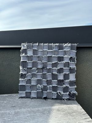 Weaved Grey Canvas