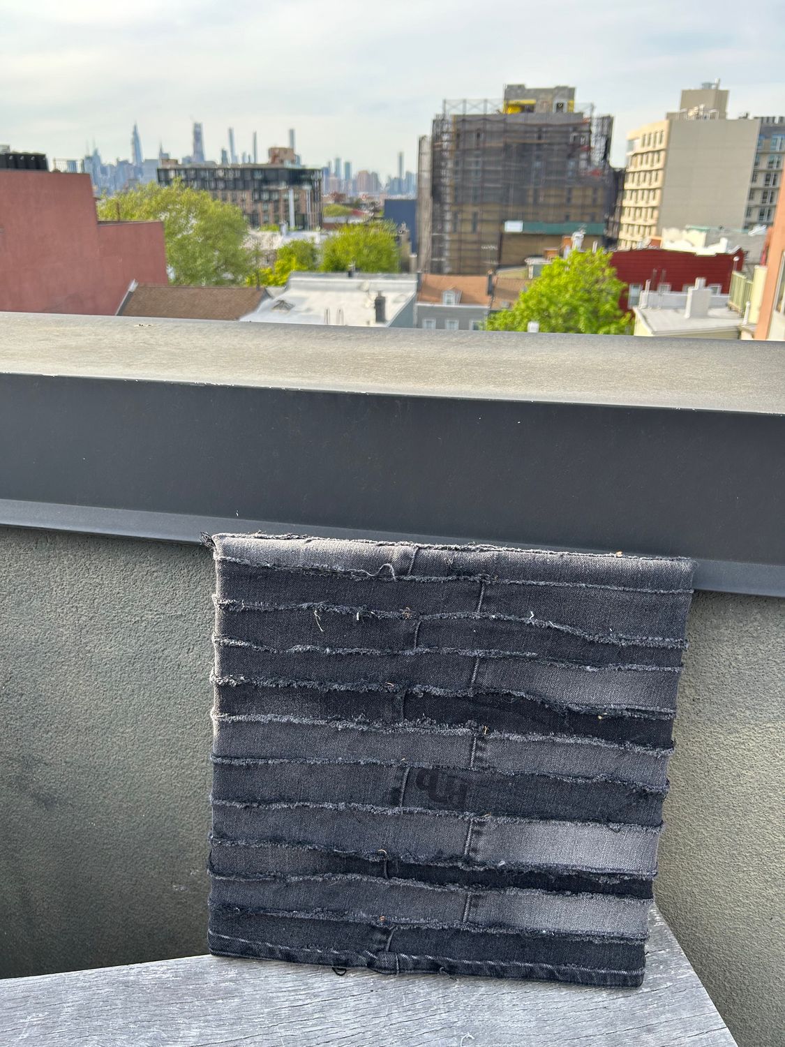 Black Stripe Textured Canvas