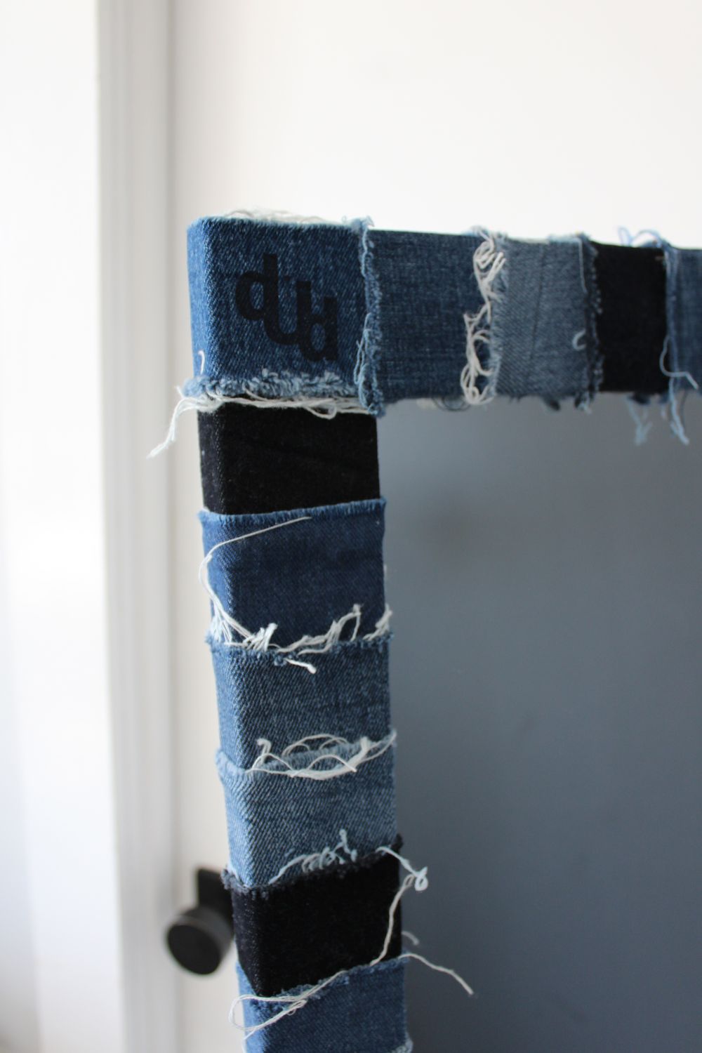 Denim Mirror with Stand
